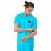 Tee shirt homme Ajaccio Turquoise Helvetica