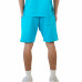 Short homme Capri turquoise Helvetica